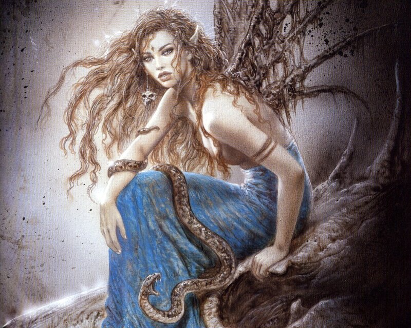 woman with snake and wings