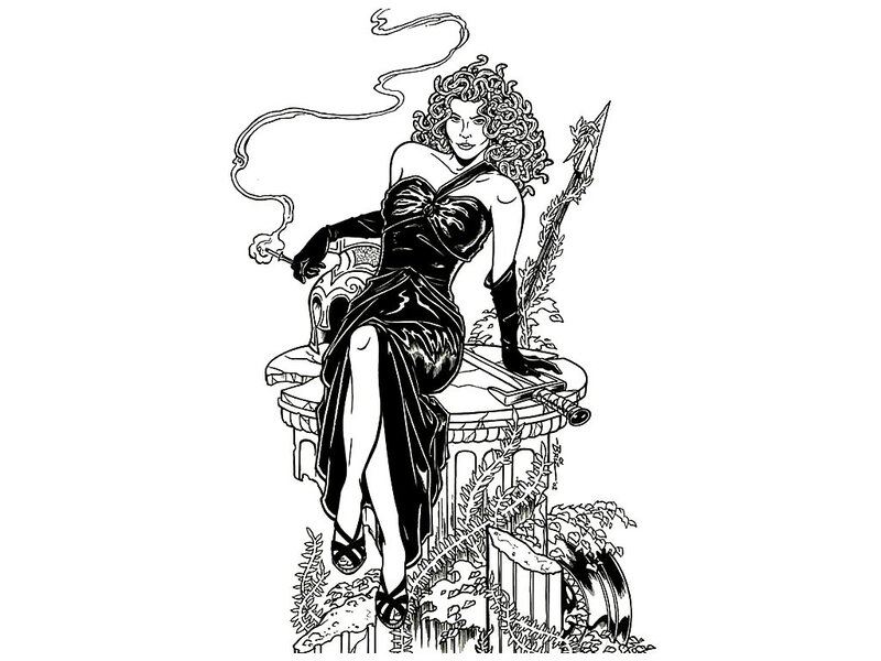 Woman with Snake Hair — Black