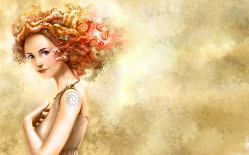 Woman with Snake Hair