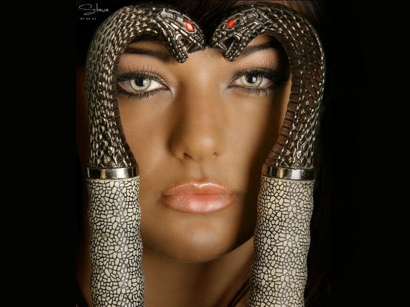 Woman with Snake Headdress