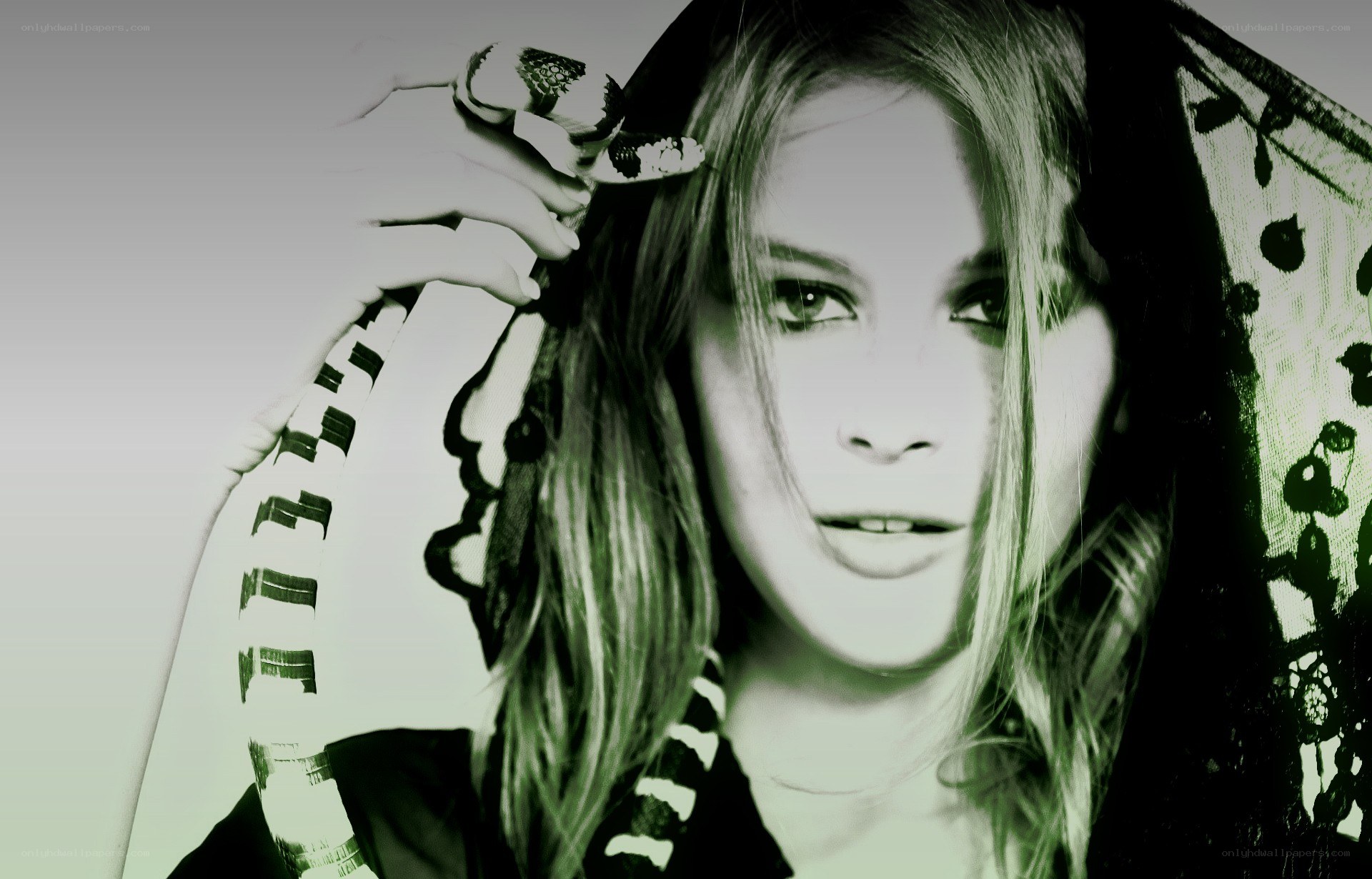 woman with snake on head
