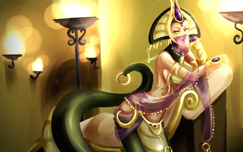 Woman with Snake Tail — Gold