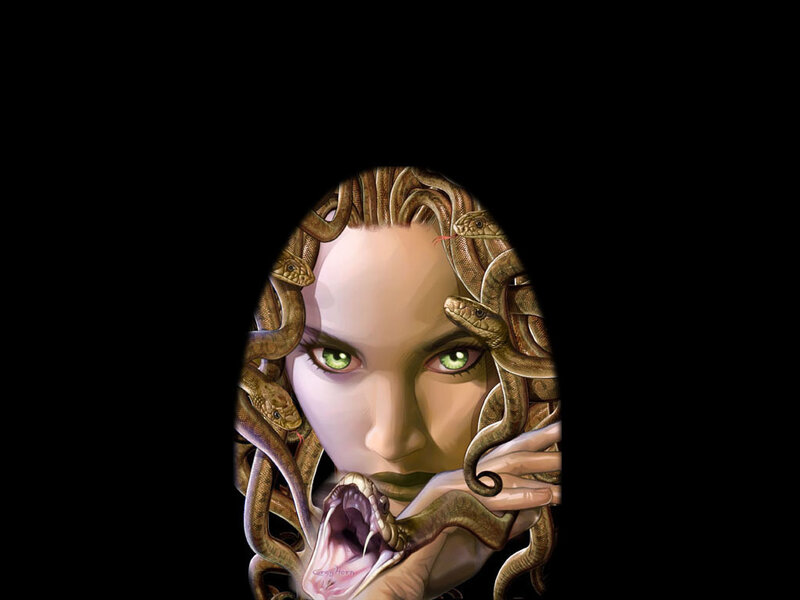 Woman with Snakes in Hair