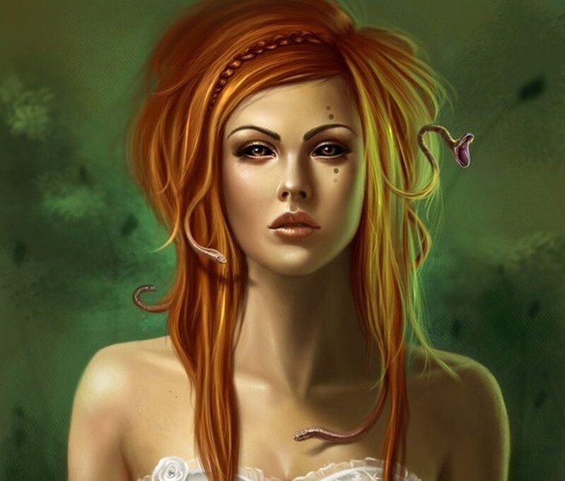 woman with snakes in her hair