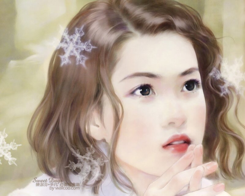 woman with snowflake hair accessory