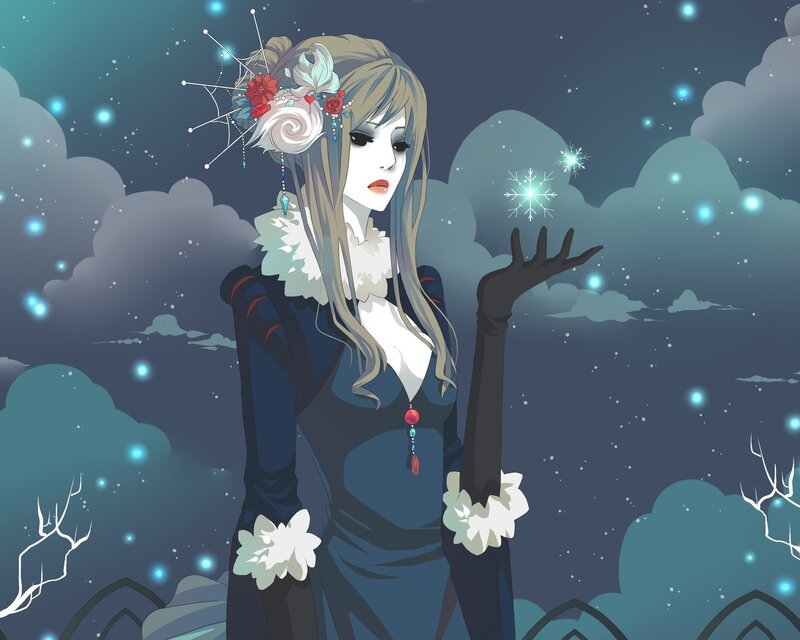 Woman with Snowflake