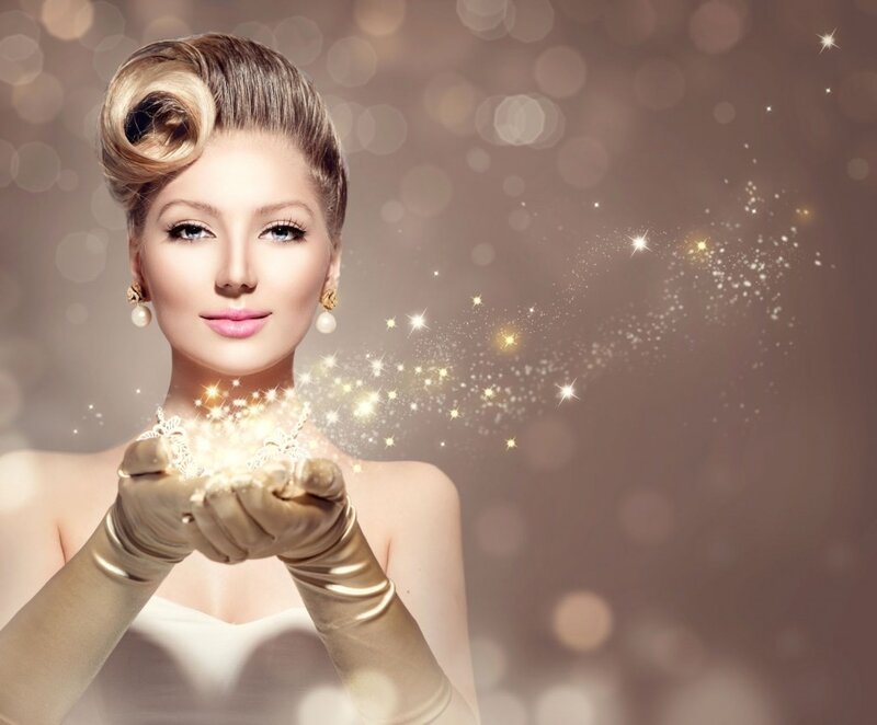 Woman with Sparkles