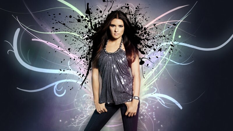woman with sparkly top