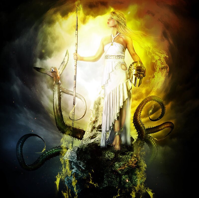 Woman with Spear and Octopus