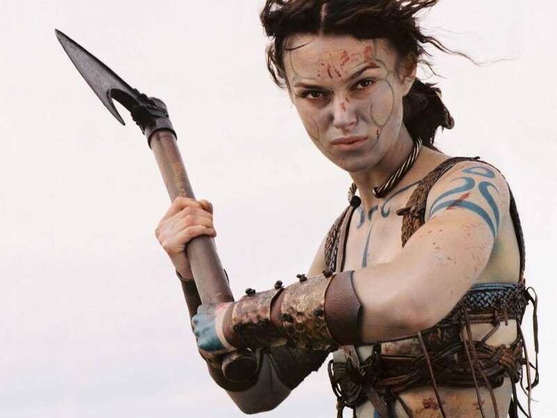 Woman with Spear — Brown, Intense