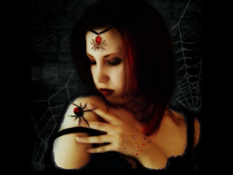 woman with spider jewelry