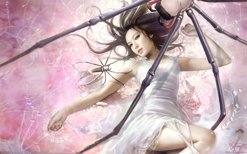 Woman with Spider Legs — Pink, Dreamy