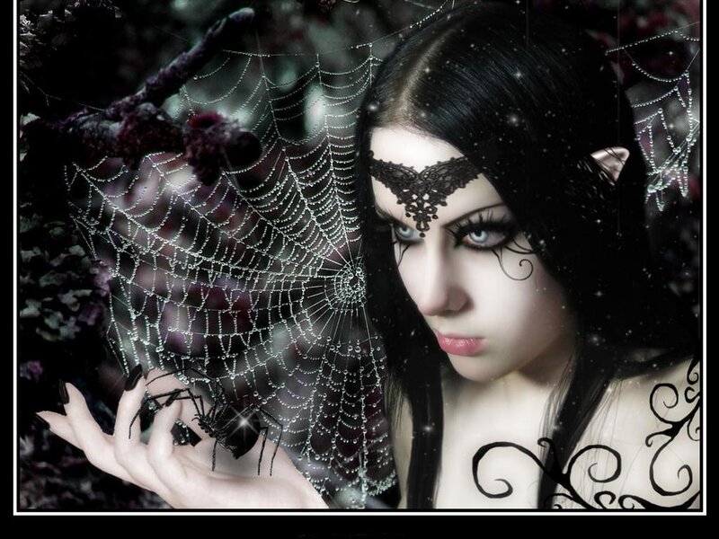 Woman with Spiderweb