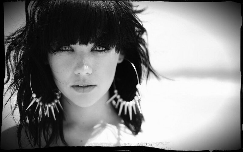 woman with spiked earrings