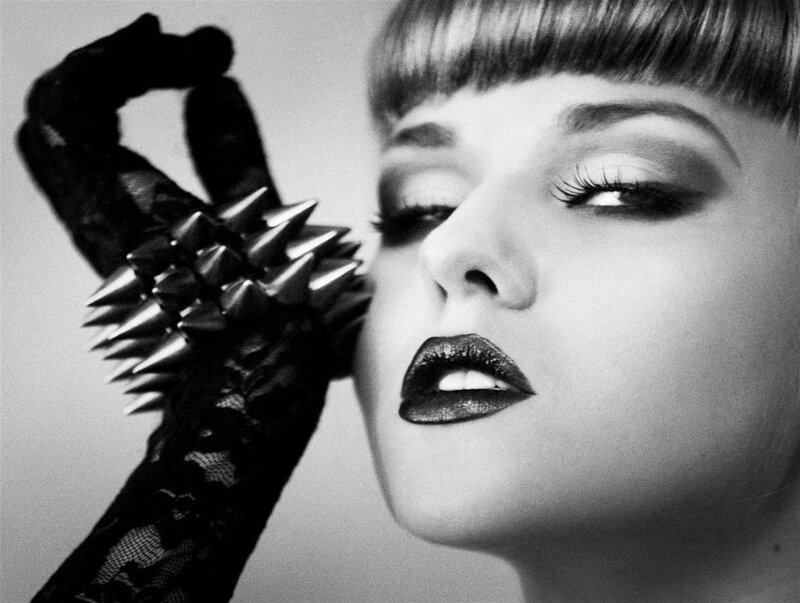 Woman with Spiked Glove — Black
