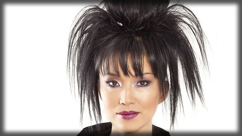 woman with spiky black hair