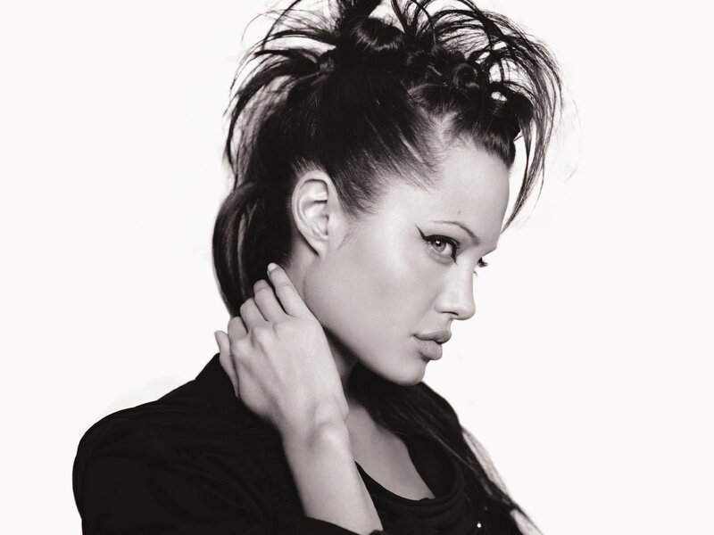 Woman with Spiky Hair — Black, Dramatic, Photograph, Ear