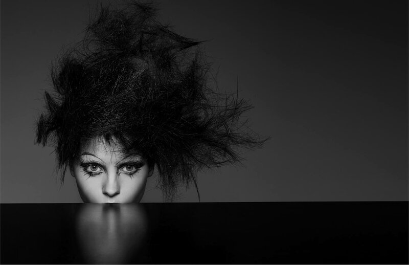 Woman with Spiky Hair — Black, Dramatic