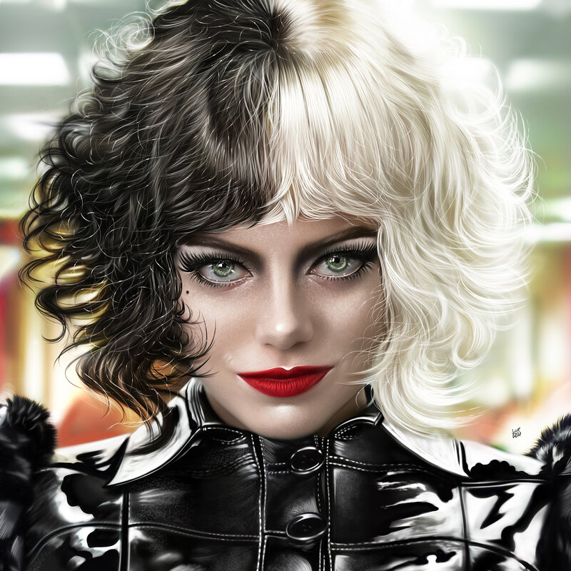 Woman with Split Hair — Black