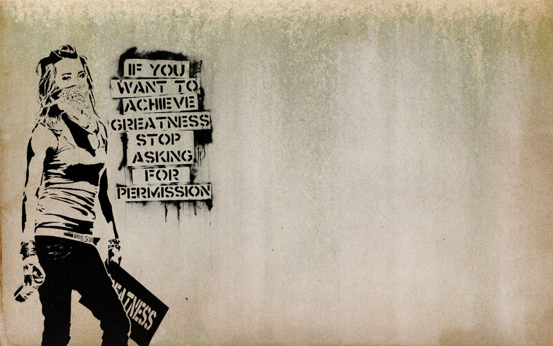 Woman with Spray Paint — Black