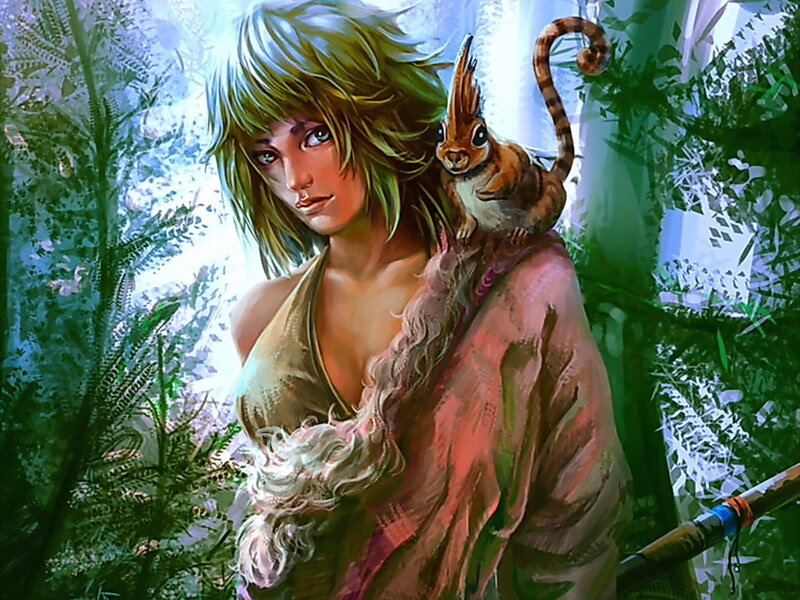 Woman with Squirrel
