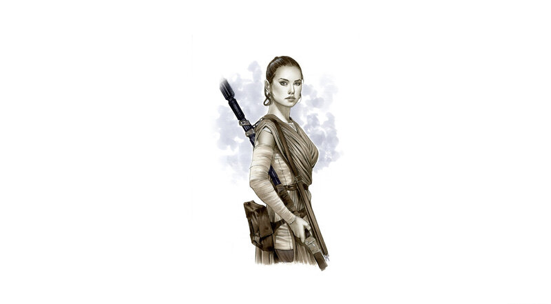 Woman with Staff — Brown