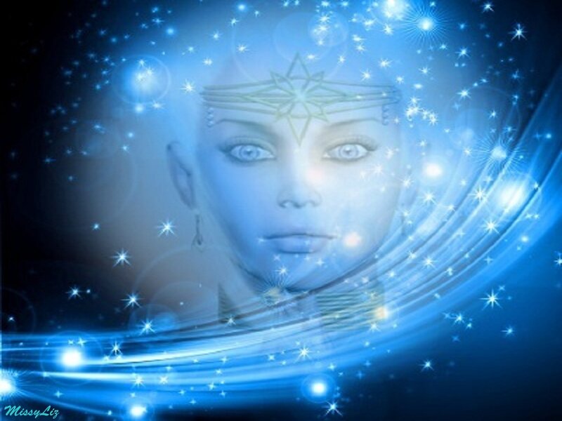 Woman with Star Crown — Blue
