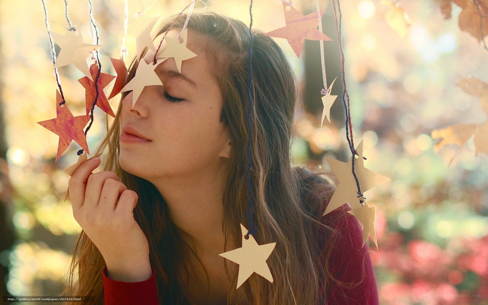 woman with star decorations