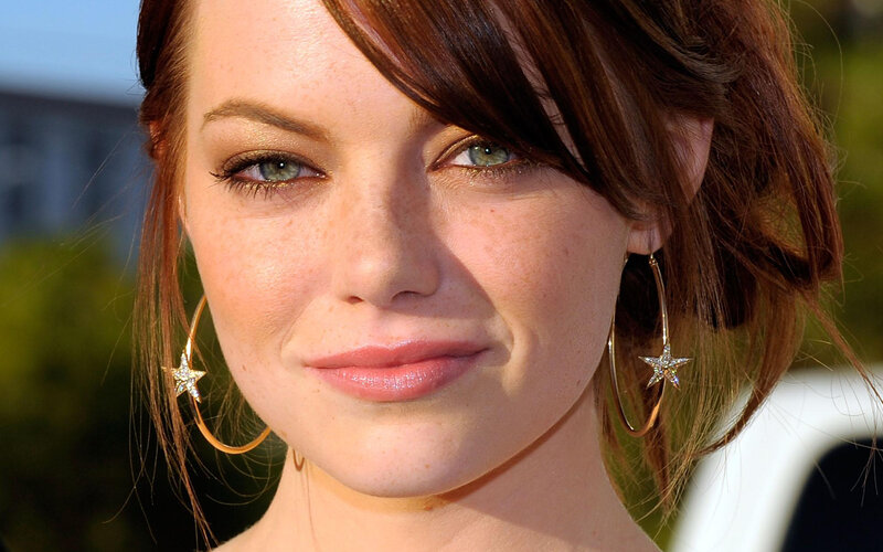 woman with star earrings