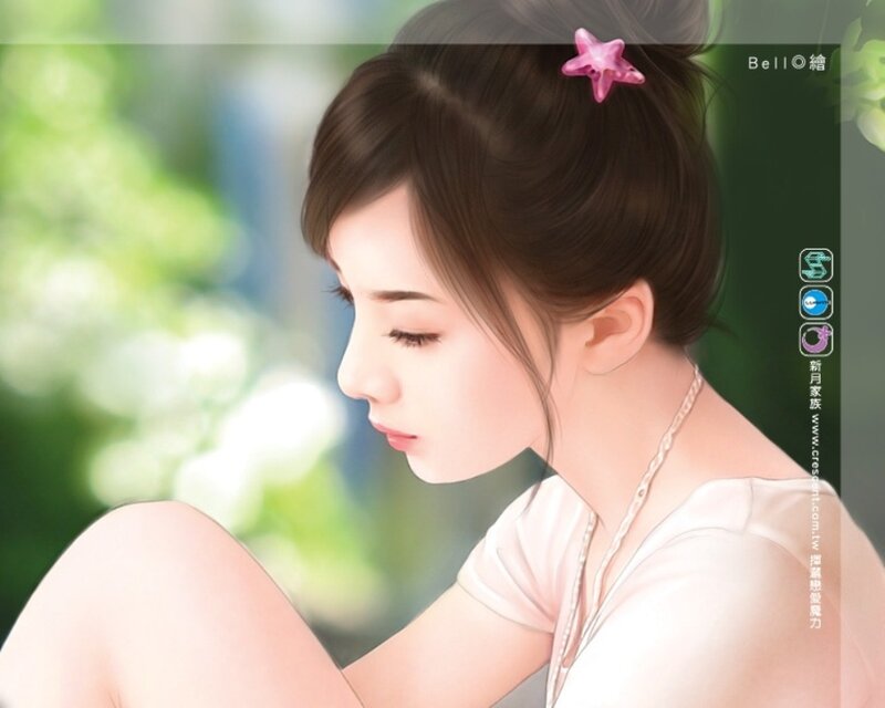 woman with star hair clip