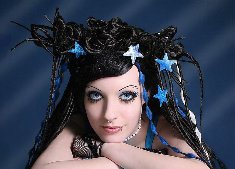 Woman with Star Hair