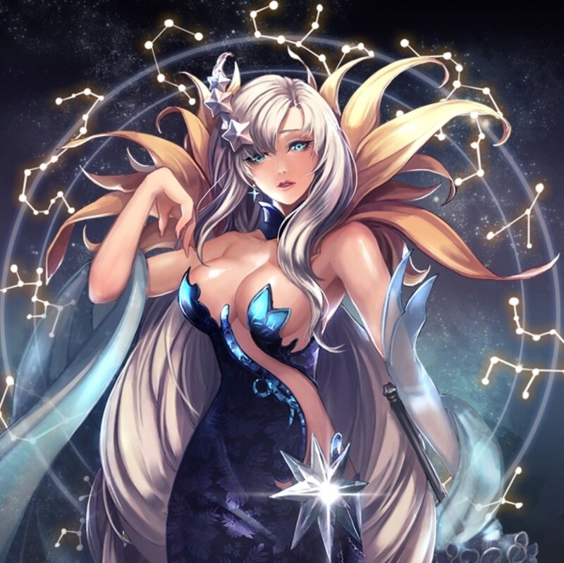 Woman with Star-shaped Hair