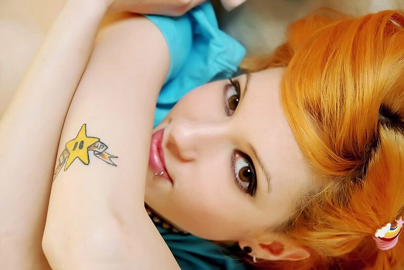 woman with star tattoo