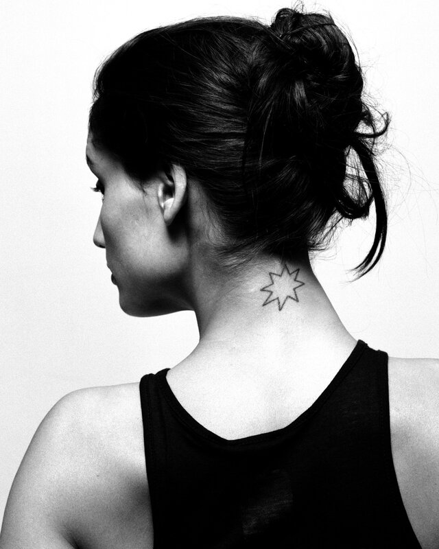 woman with star tattoo
