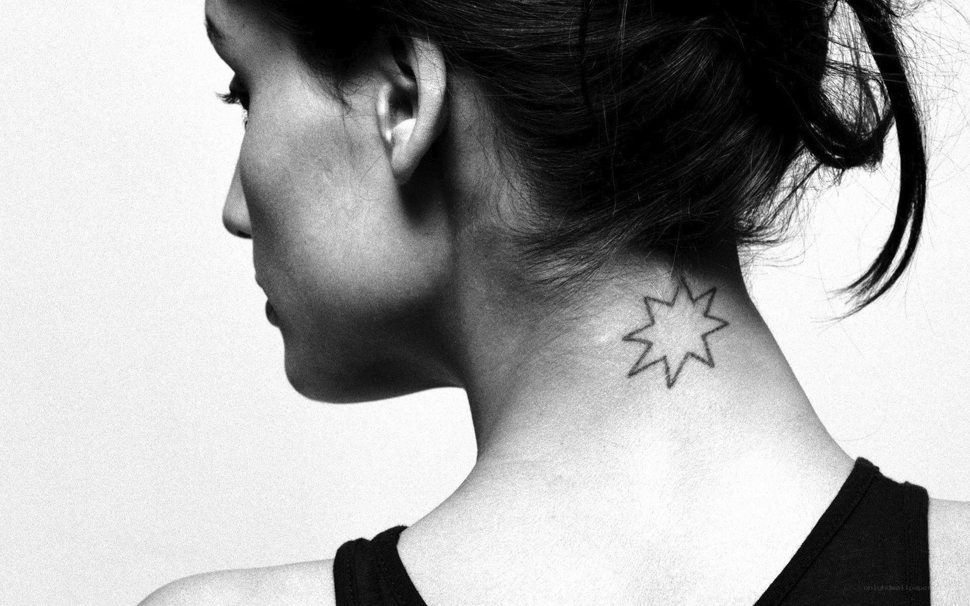 woman with star tattoo