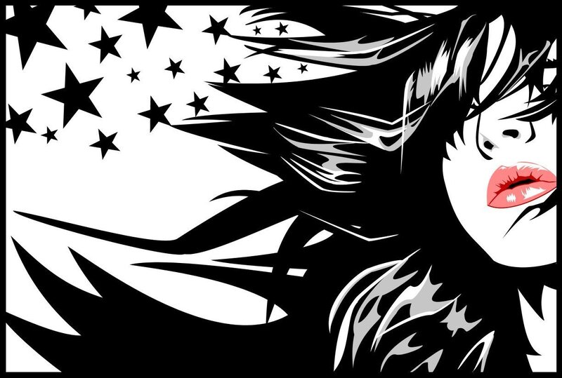 woman with stars in hair