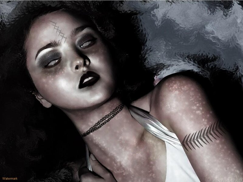 Woman with Stitches — Black
