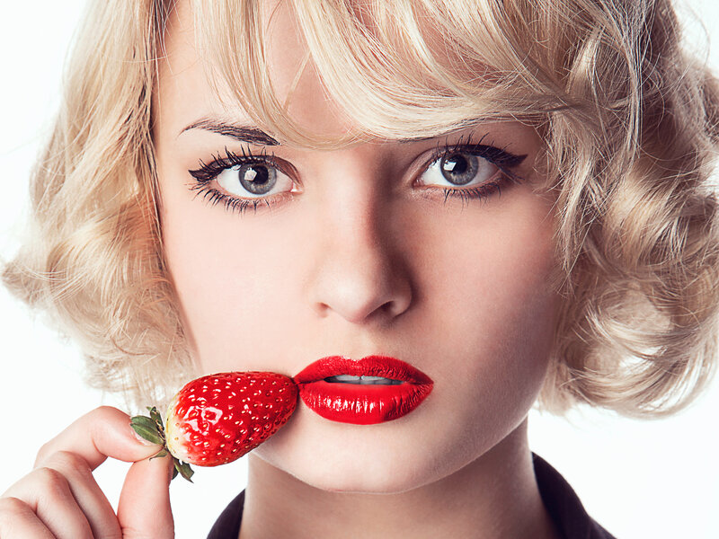 Woman with Strawberry