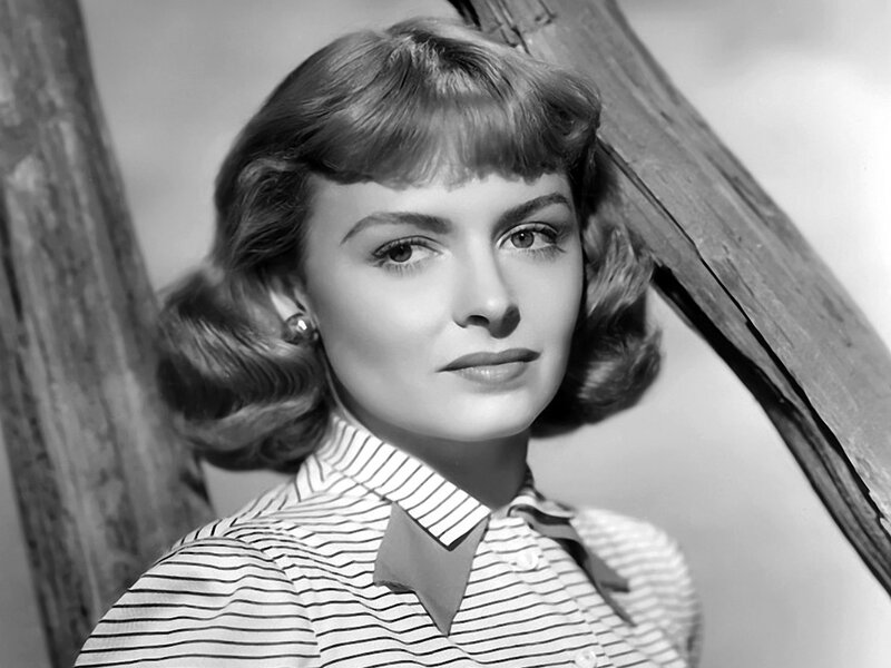 Woman with Striped Shirt — Black