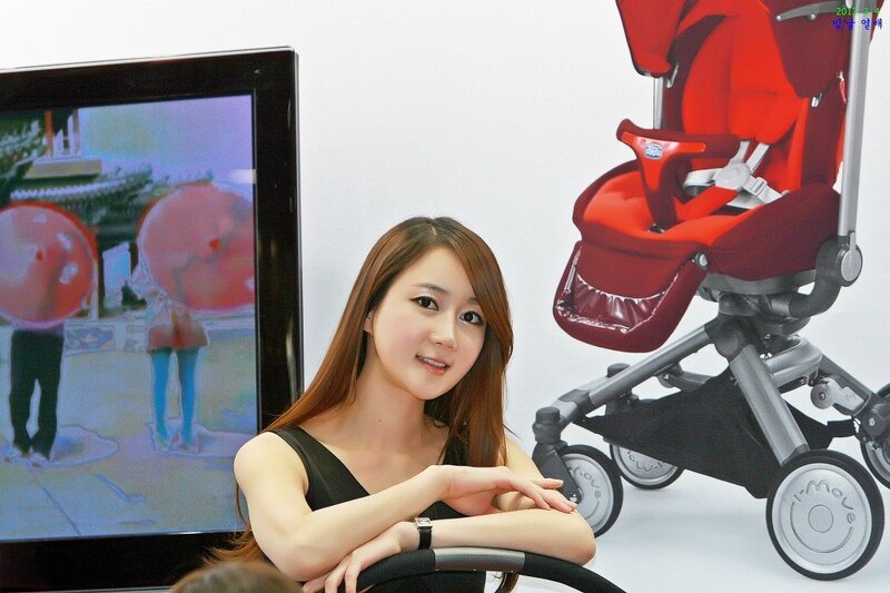 Woman with stroller at event