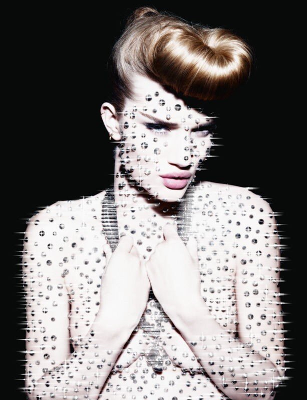 woman with studded outfit