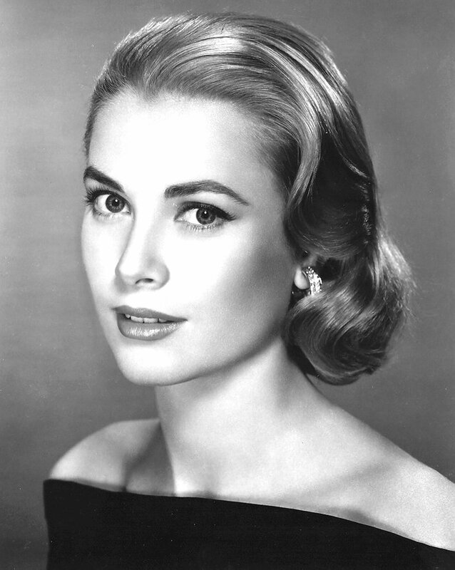 Woman with Styled Hair — Black, Formal, Photograph