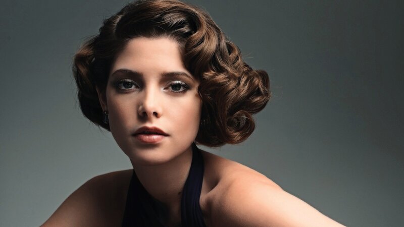 Woman with Styled Hair — Brown, Dramatic, Photograph, Earring, Dress
