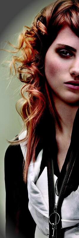 Woman with Styled Hair — Brown, Dramatic, Photograph, Jacket