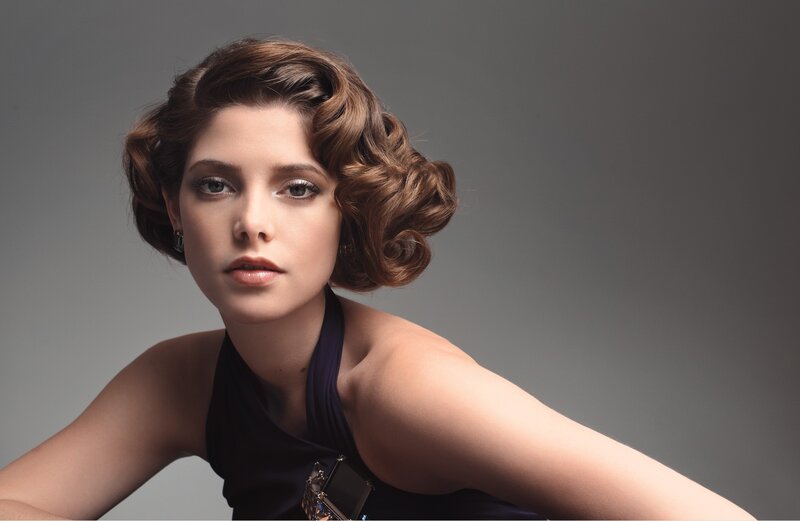 Woman with Styled Hair — Brown, Dramatic