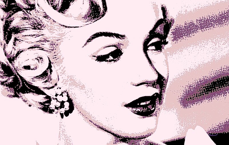 Woman with Styled Hair — Pink, Dramatic