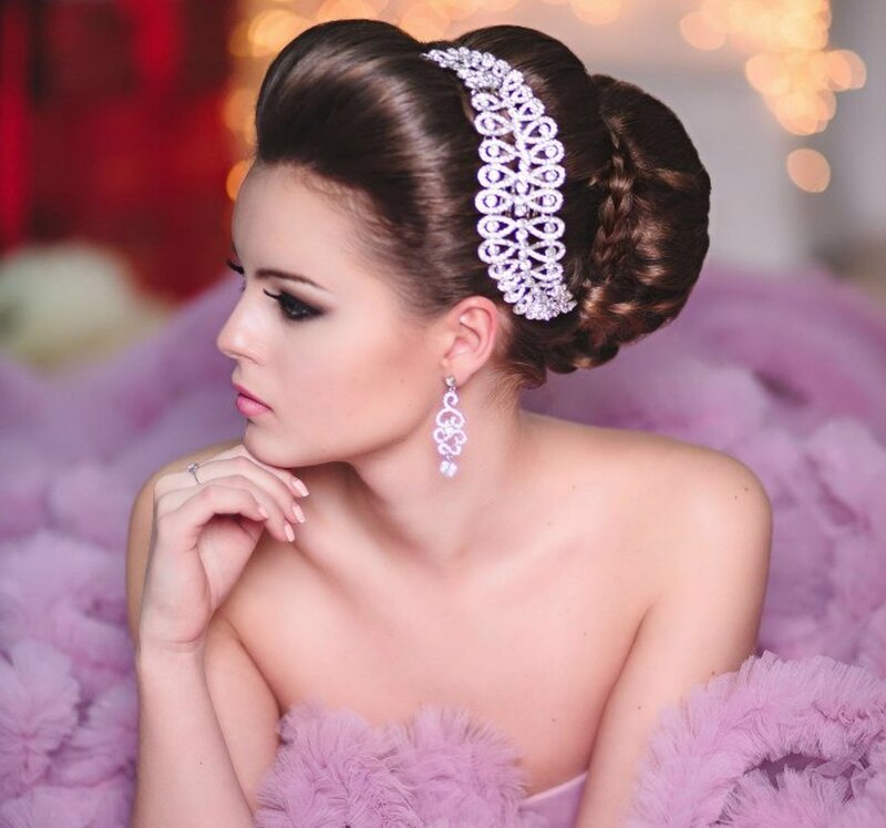 Woman with Styled Hair — Pink, Elegant