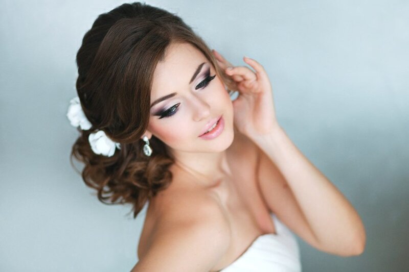 Woman with Styled Hair — White, Serene