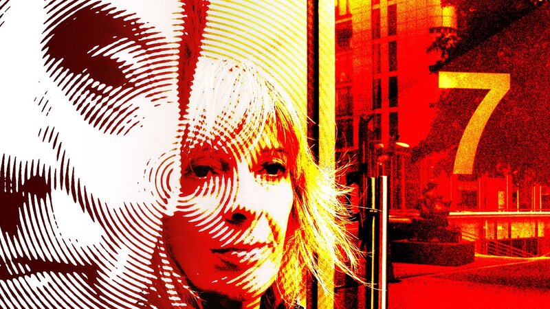 woman with stylized red and yellow filter