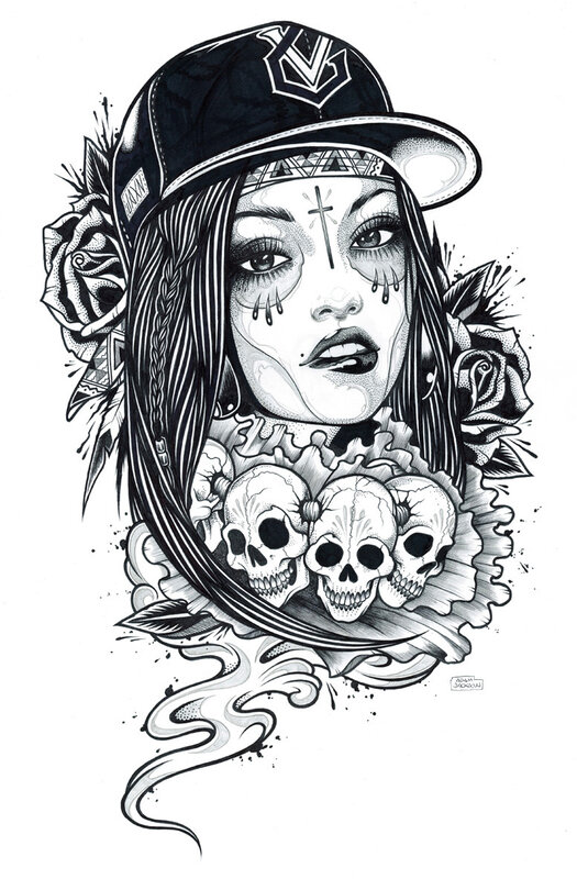 woman with sugar skull makeup